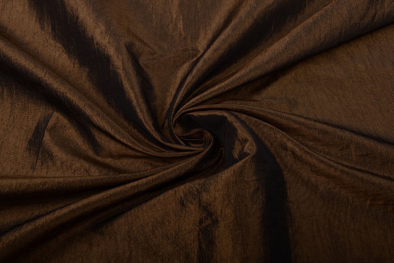 Crinkle TaftStoff Mokka Braun