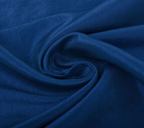 Crêpe Froissé Taffetas Bleu Cobalt