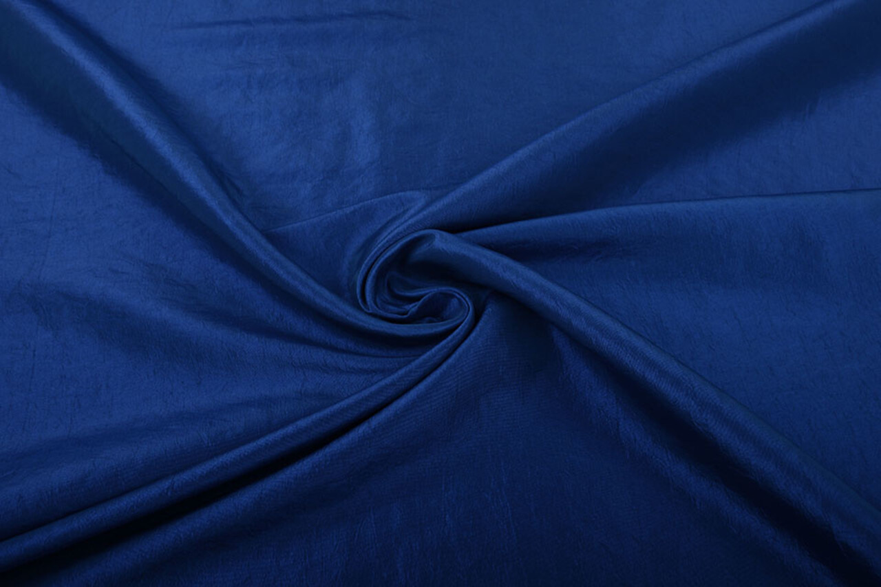 Effetto Stropicciato Taffetà Blu Cobalto Effetto Stropicciato Taffetà Blu Cobalto