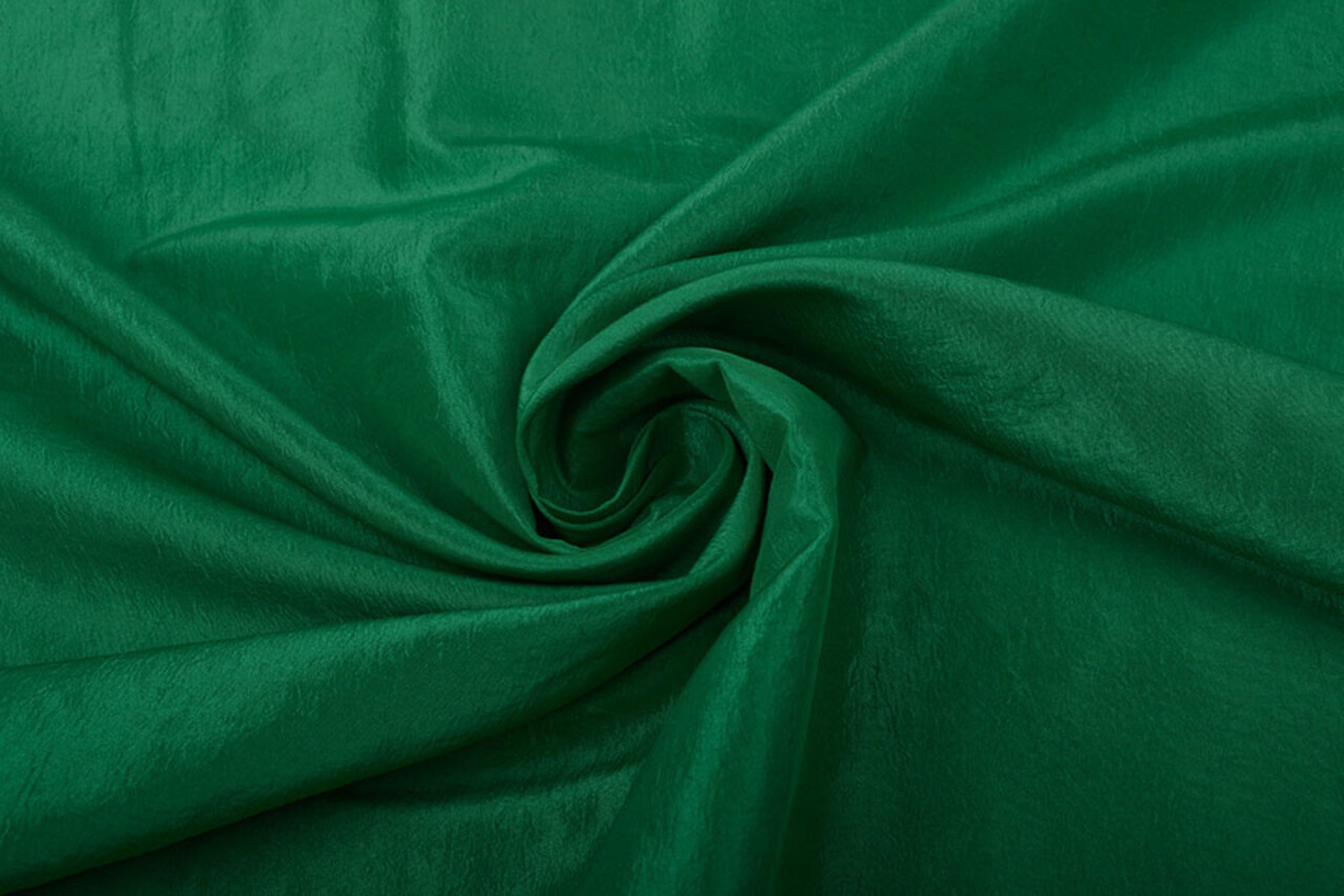 Crinkle TaftStoff GrasGrün