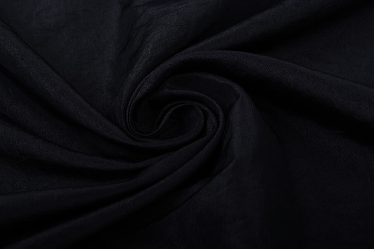 Crinkle Taft Zwart