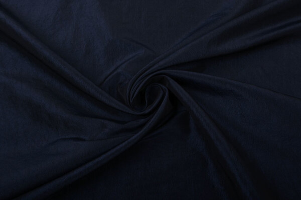 Effetto Stropicciato Taffetà Scuro Blu Navy