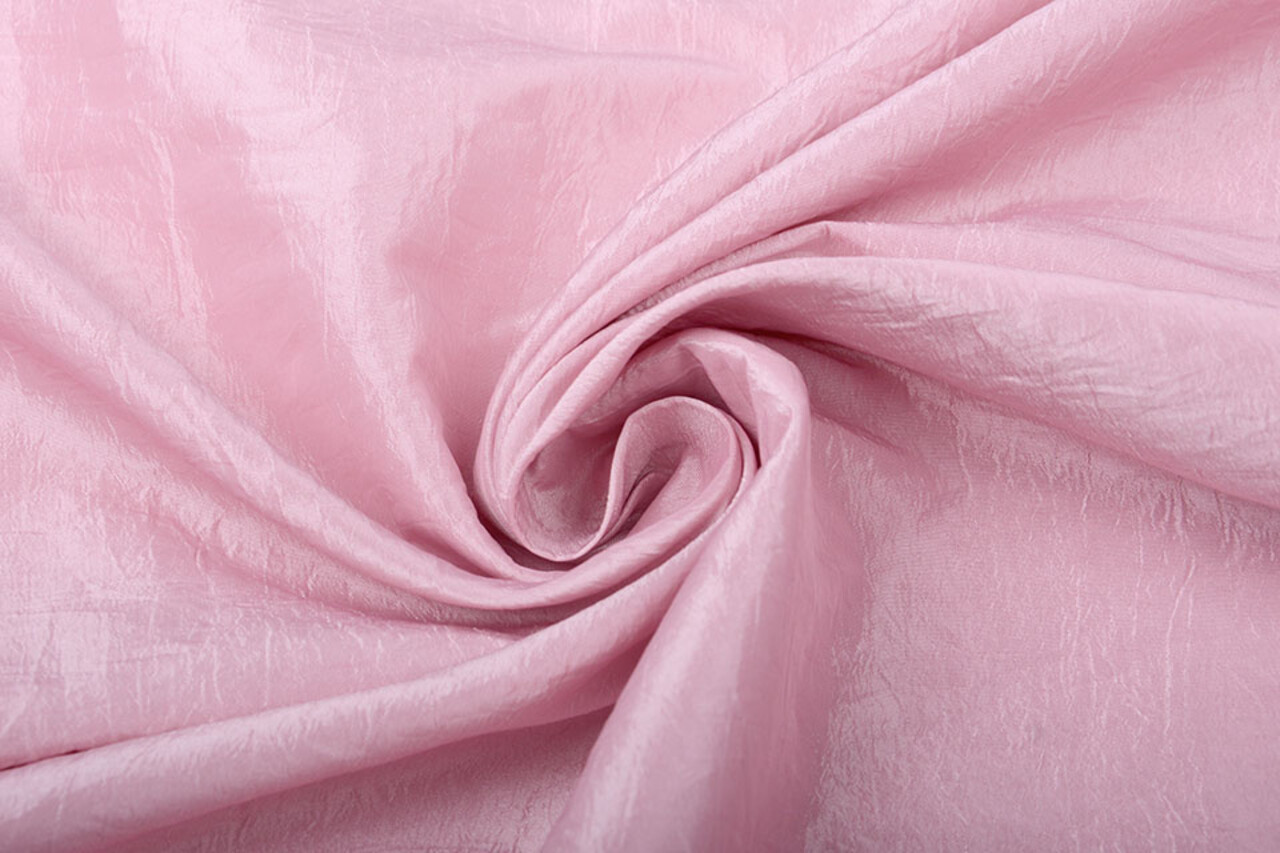 Crinkle Taft Licht Roze