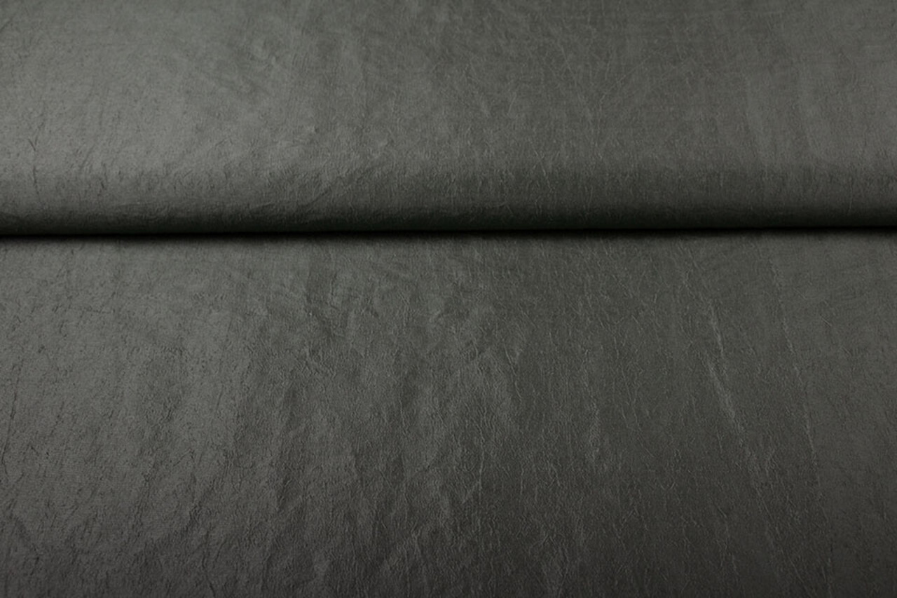 Crêpe Froissé Taffetas Taupe Foncé