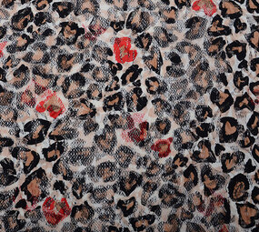 Stretch Lace Panther Print
