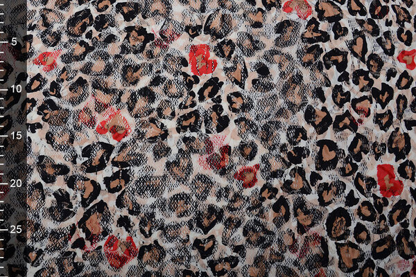 Stretch SpitzenStoff  Pantherdruck