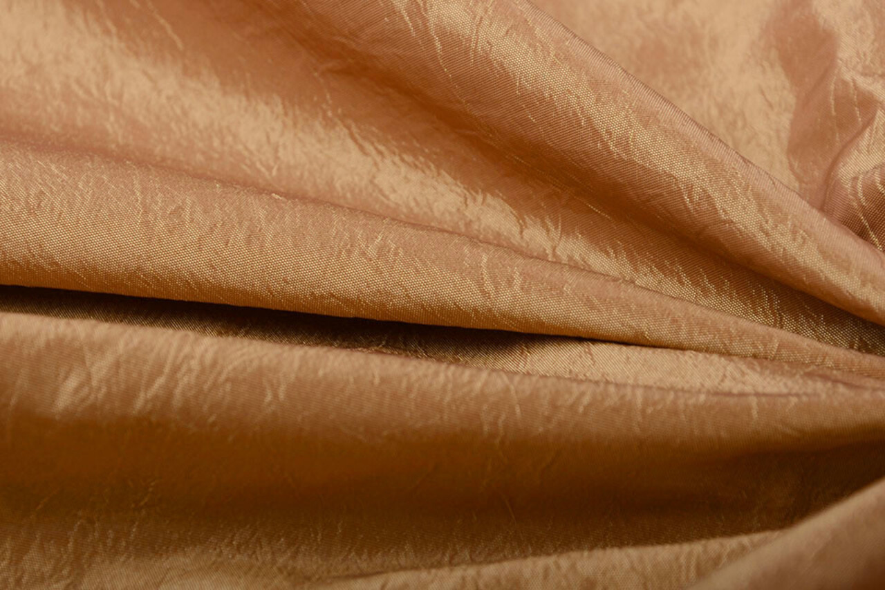 Effetto Stropicciato Taffetà Arancione-Oro