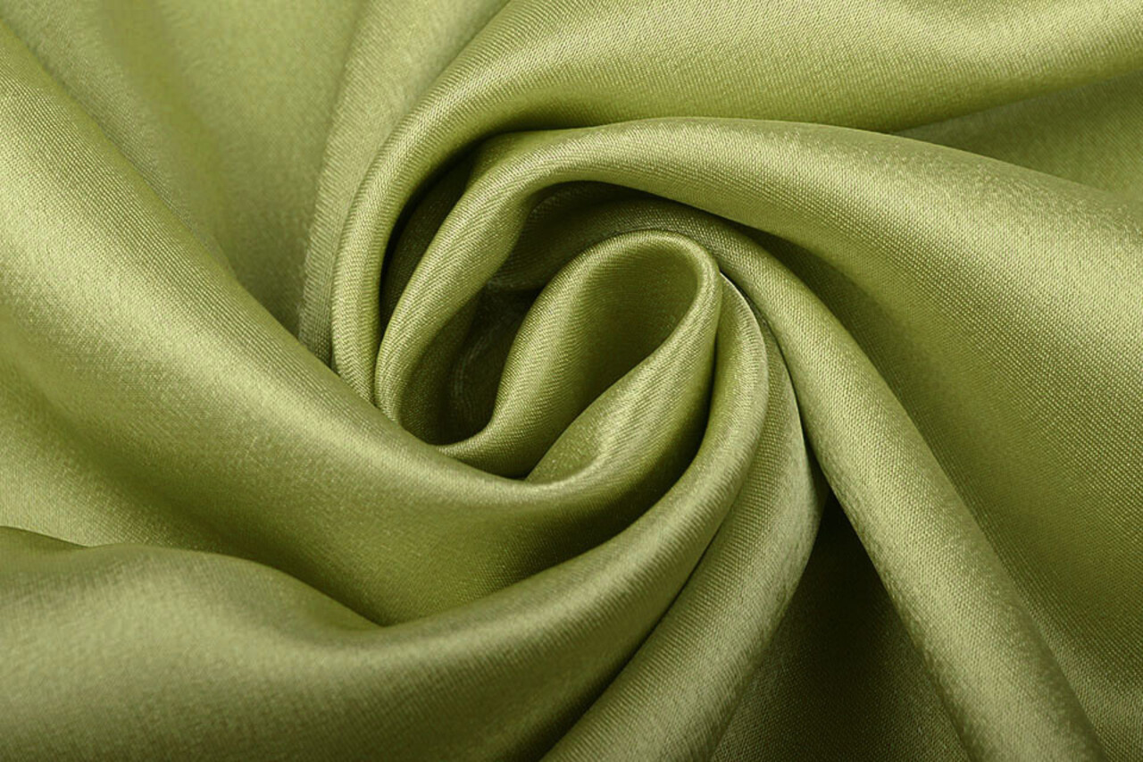 Crêpe Satijn Licht Mosgroen