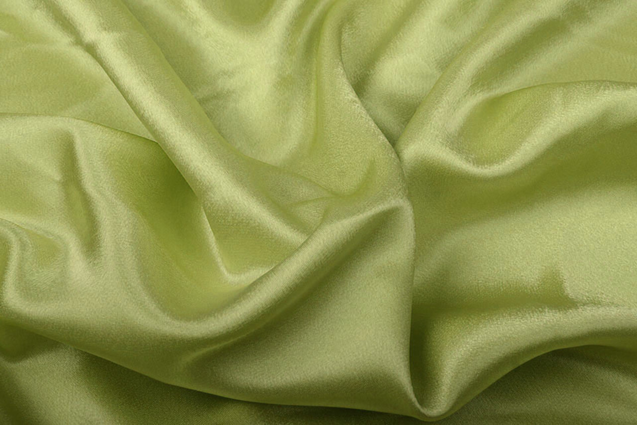 Satin Crêpe Clair Vert Mousse Satin Crêpe Clair Vert Mousse