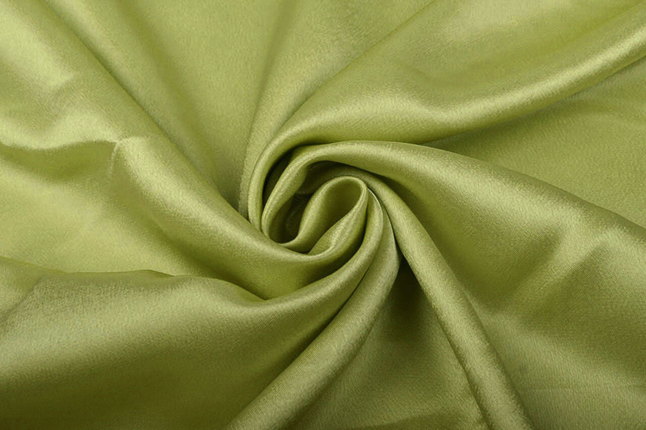 Crêpe Satijn Licht Mosgroen