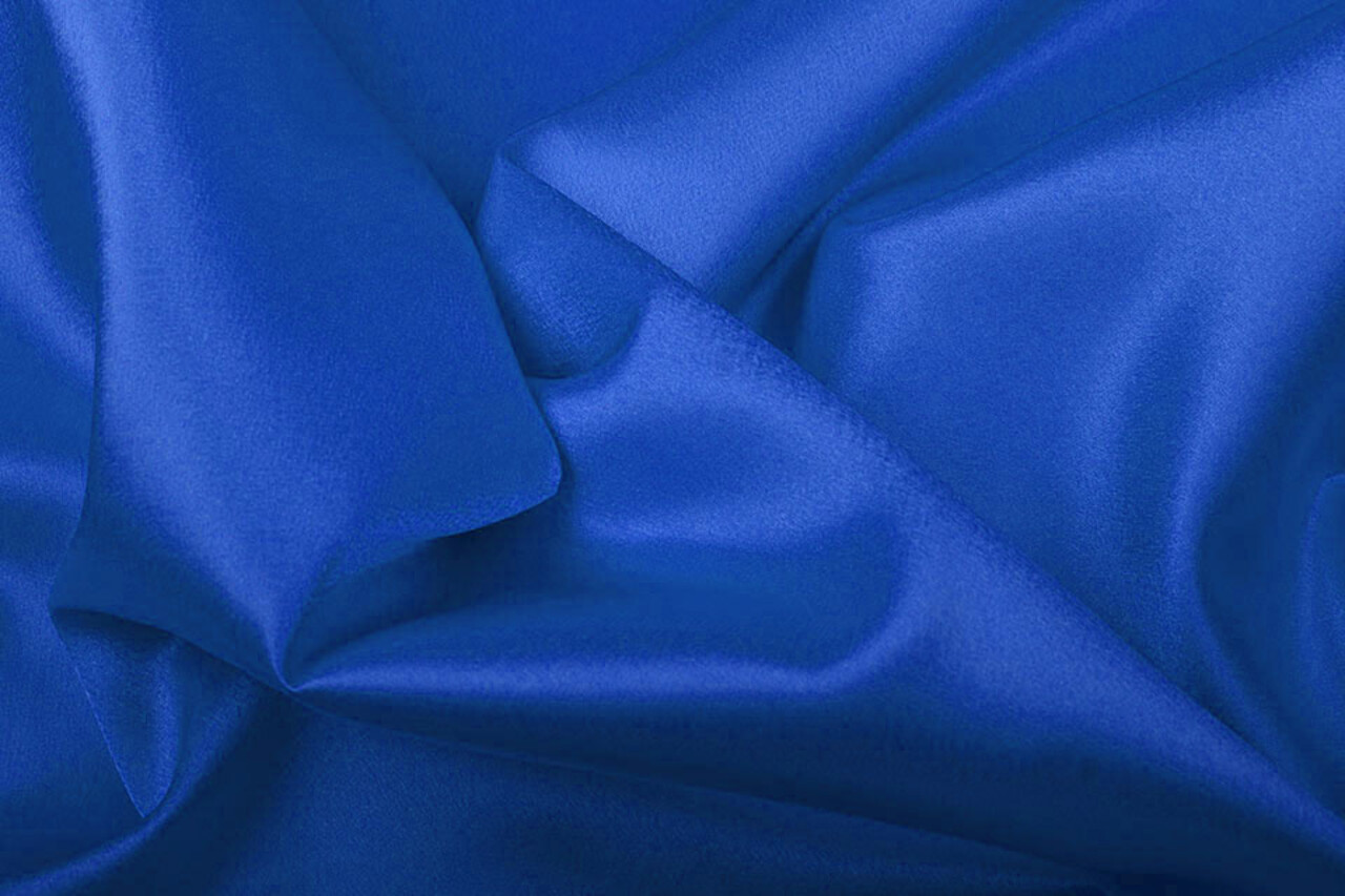Crepé Satén Azul Cobalto Crepé Satén Azul Cobalto