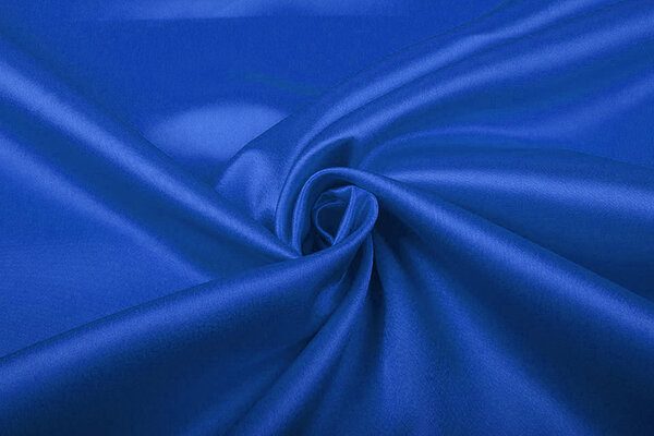 Satin Crêpe Bleu Cobalt