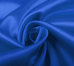 Satin Crêpe Bleu Cobalt