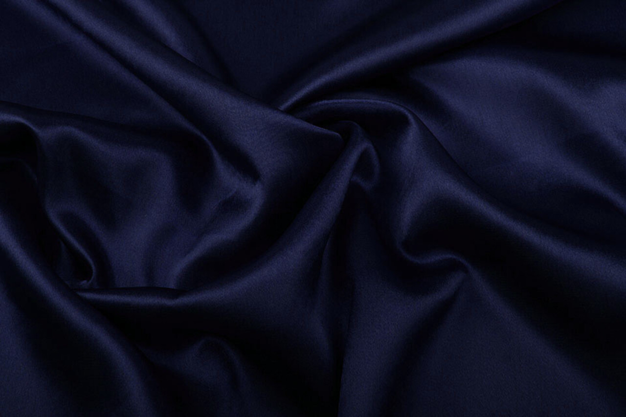 Satin Crêpe Marine