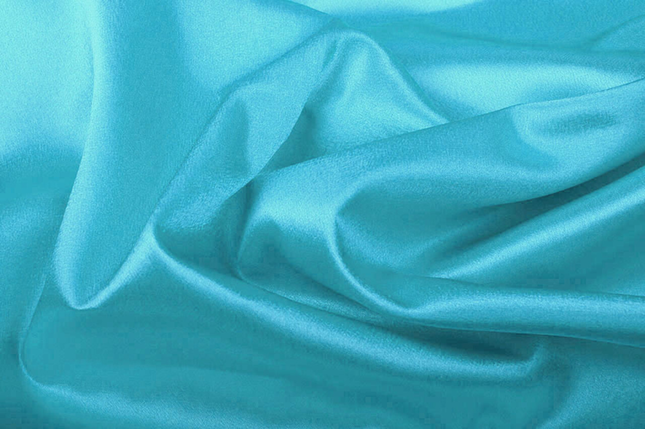 Satin Crêpe Clair Aqua Satin Crêpe Clair Aqua