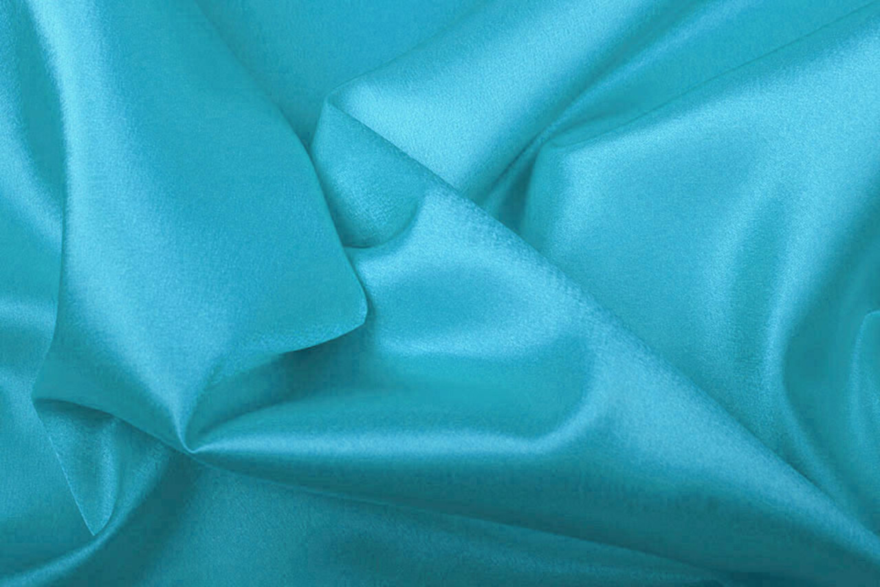 Satin Crêpe Clair Aqua Satin Crêpe Clair Aqua