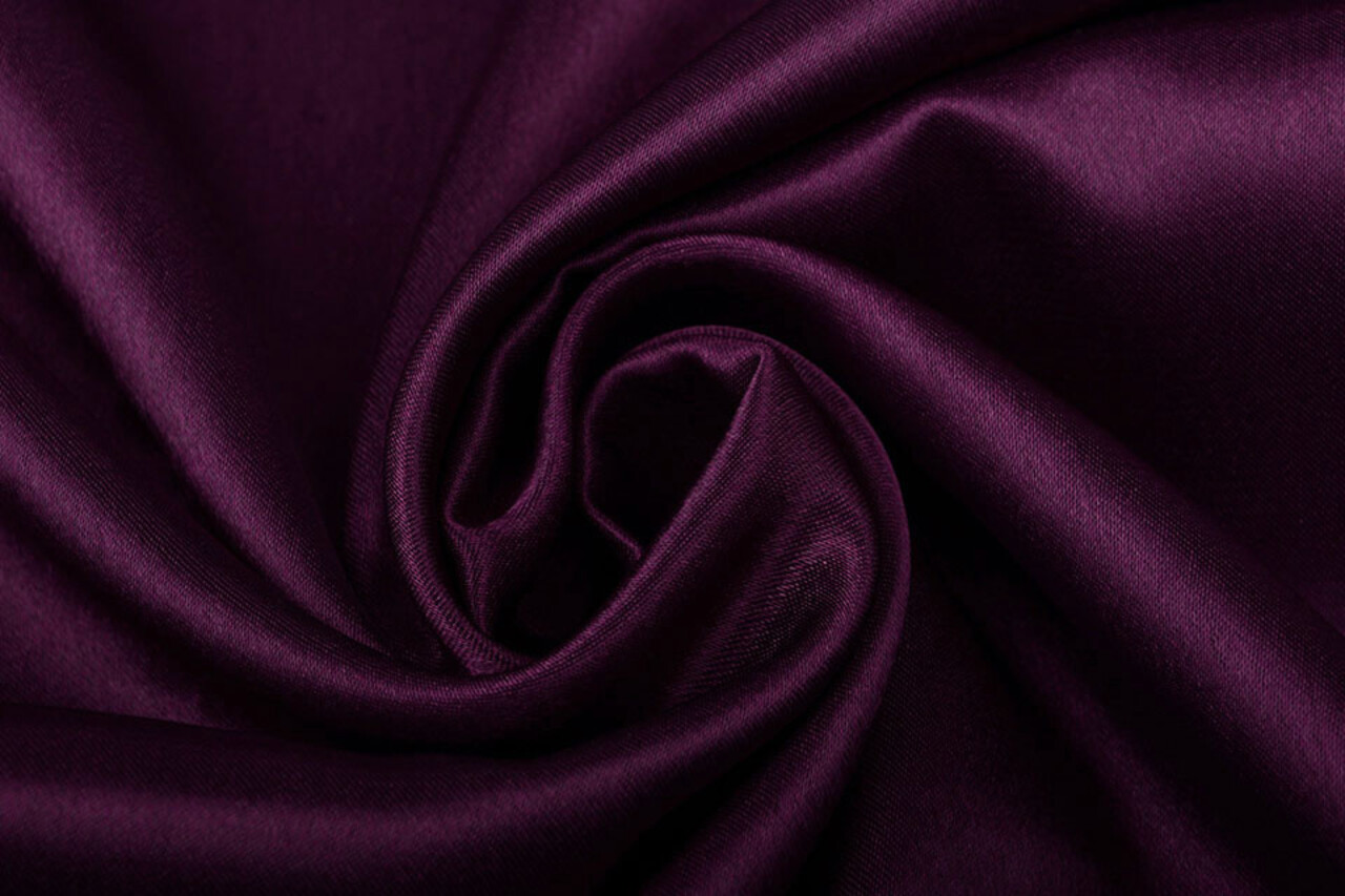 Crêpe Satin Aubergine