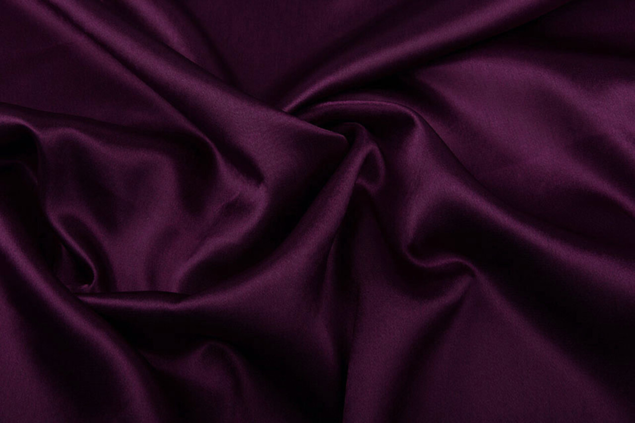 Crêpe Satin Aubergine