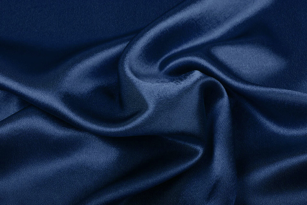 Crêpe Satijn Politie Blauw Crêpe Satijn Politie Blauw