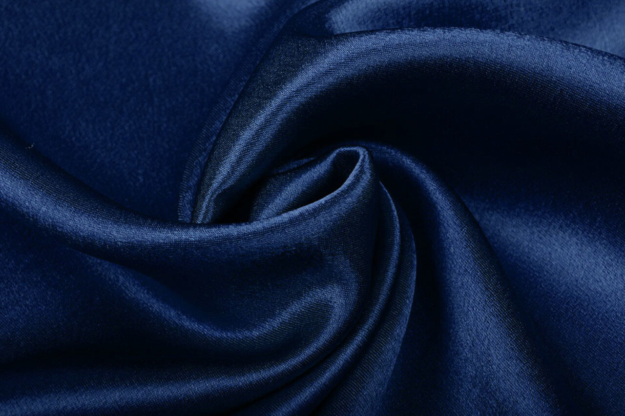 Crêpe Satin Politie Blau
