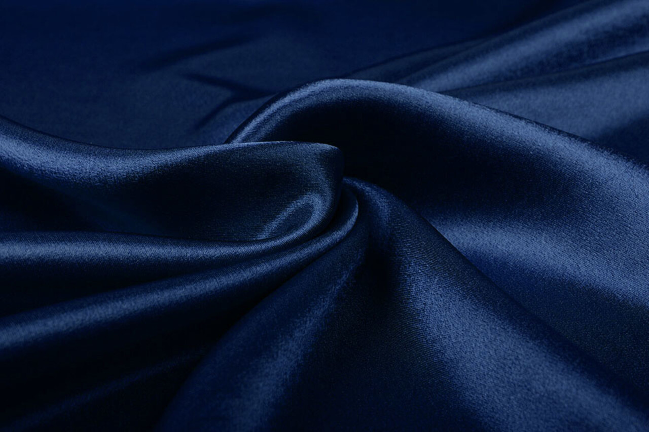 Crêpe Satijn Politie Blauw Crêpe Satijn Politie Blauw