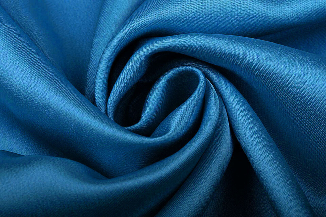 Satin Crêpe Bleu Pétrole Satin Crêpe Bleu Pétrole
