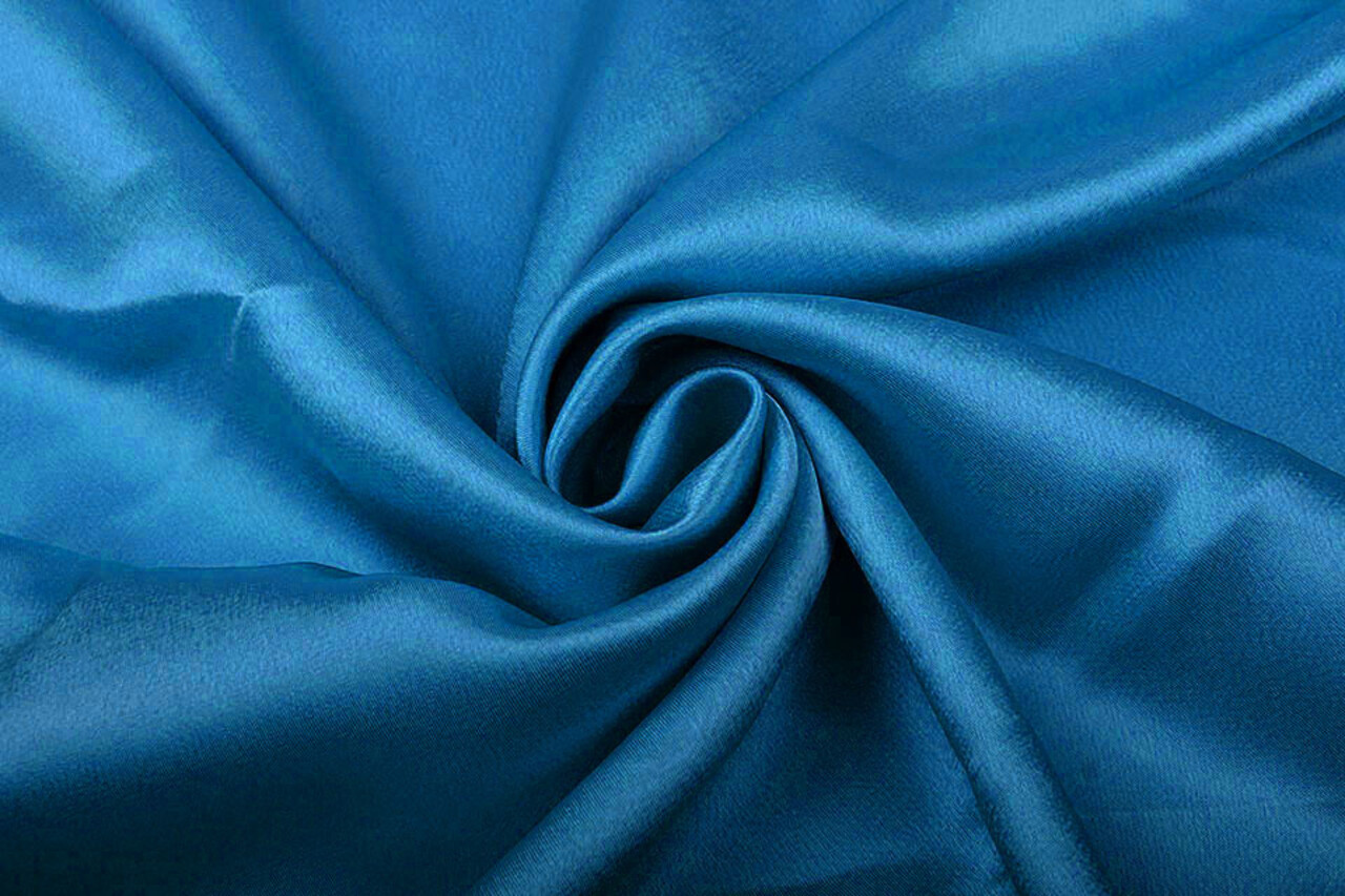 Crêpe Satin Petrol blauw