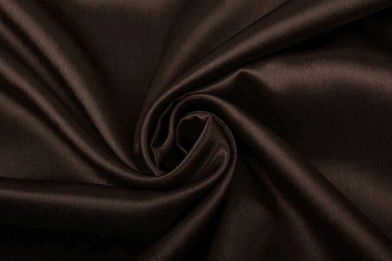 Satin Crêpe Marron Foncé Satin Crêpe Marron Foncé