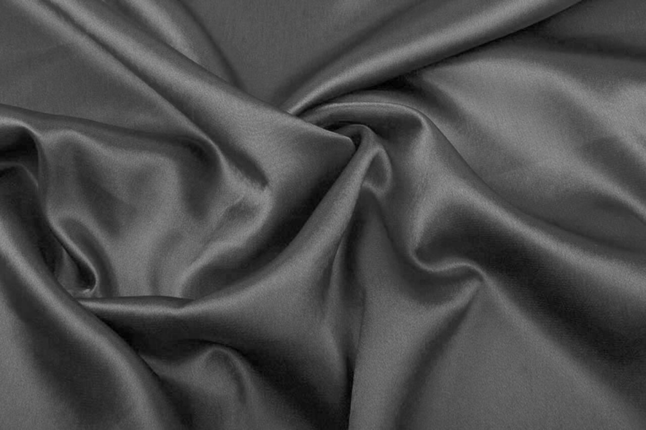 Satin Crêpe Gris Foncé