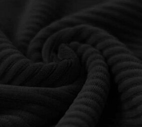Katoen Gebreid Brede Corduroy Zwart Katoen Gebreid Brede Corduroy Zwart