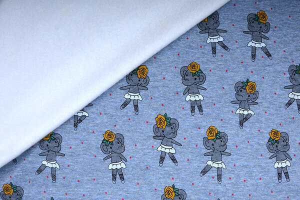 SweatStoff Alpenfleece Elefant Jeans Meliert SweatStoff Alpenfleece Elefant Jeans Meliert