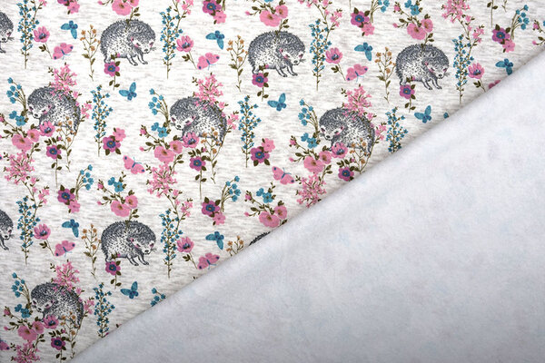 SweatStoff Alpenfleece Igel Creme Meliert