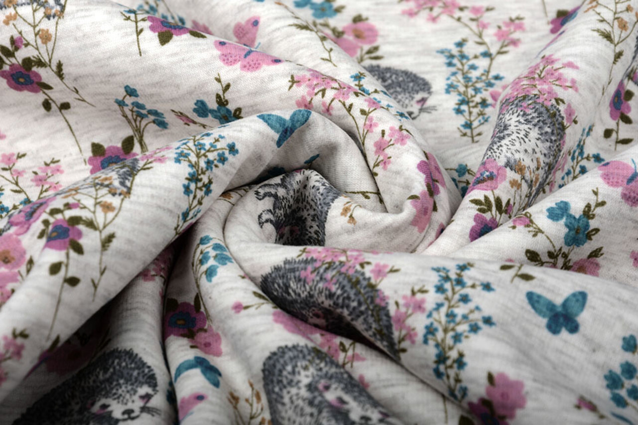 SweatStoff Alpenfleece Igel Creme Meliert