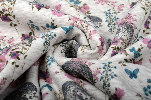 SweatStoff Alpenfleece Igel Creme Meliert