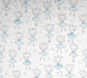 SweatStoff Alpenfleece Maus Ballerina Glitzer Creme Meliert SweatStoff Alpenfleece Maus Ballerina Glitzer Creme Meliert