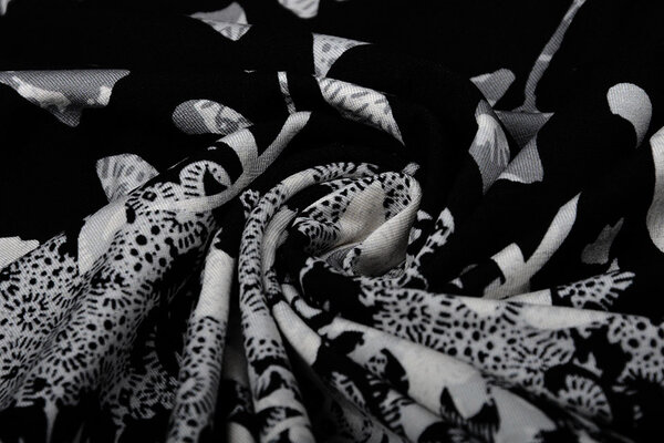 Digitaal Paneel Viscose Jersey Wavuka Grijs