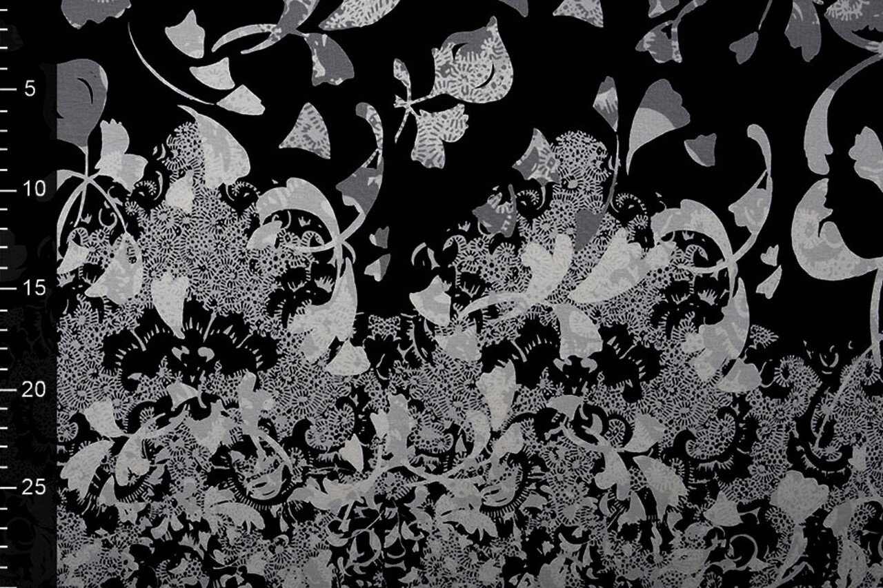 Digital Panel Viscose Jersey Wavuka Grey