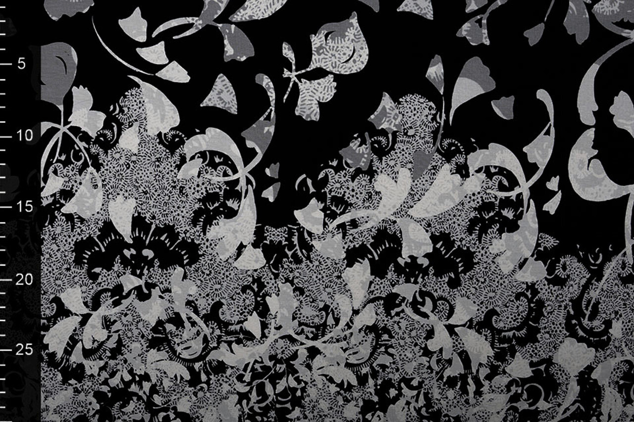 Digital Panel Viskose Jersey Wavuka Grau