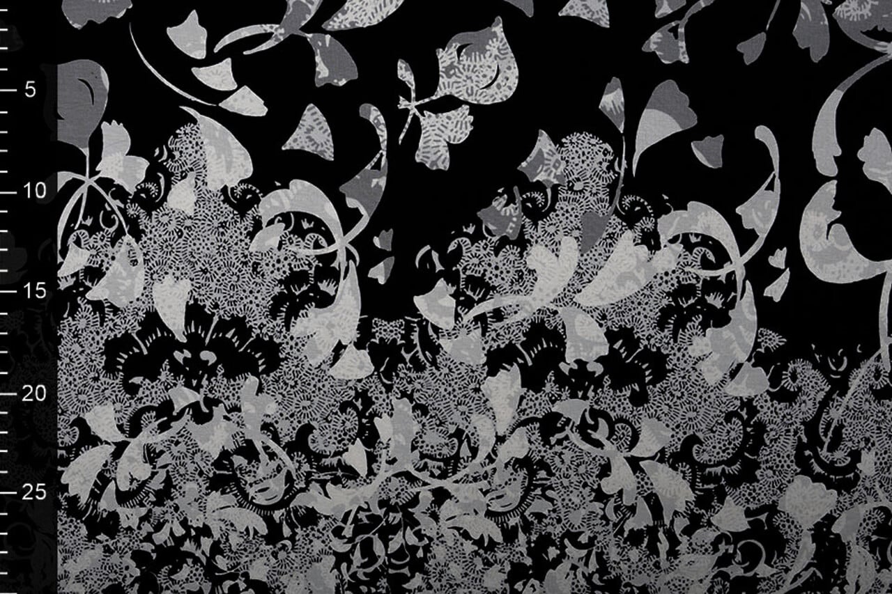 Panel Digital de Jersey de Viscosa Wavuka Gris Panel Digital de Jersey de Viscosa Wavuka Gris