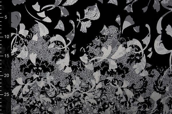 Digital Panel Viscose Jersey Wavuka Grey