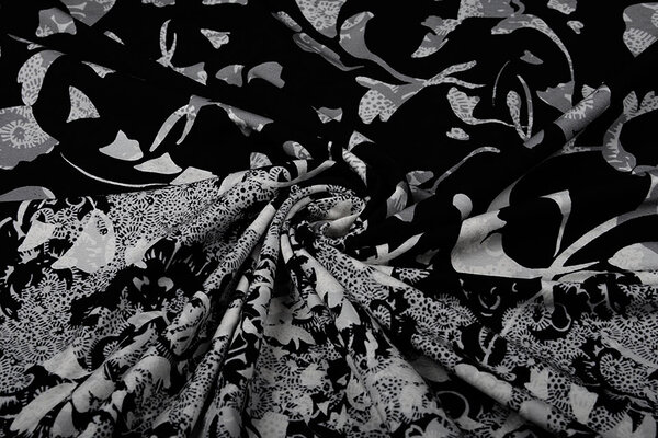 Digitaal Paneel Viscose Jersey Wavuka Grijs