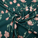 Scuba Crepe Bedrukt Tulp Groen Scuba Crepe Bedrukt Tulp Groen