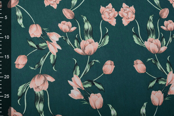 Scuba Crêpe Stampato Tulp Verde Scuba Crêpe Stampato Tulp Verde