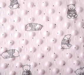 Beer Minky Fleece Poeder Roze