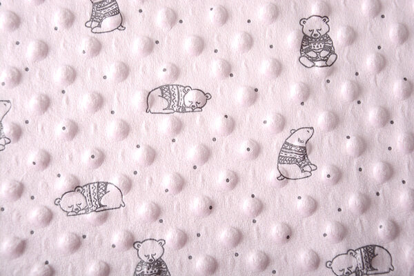 Bär Minky-Fleece Puderrosa