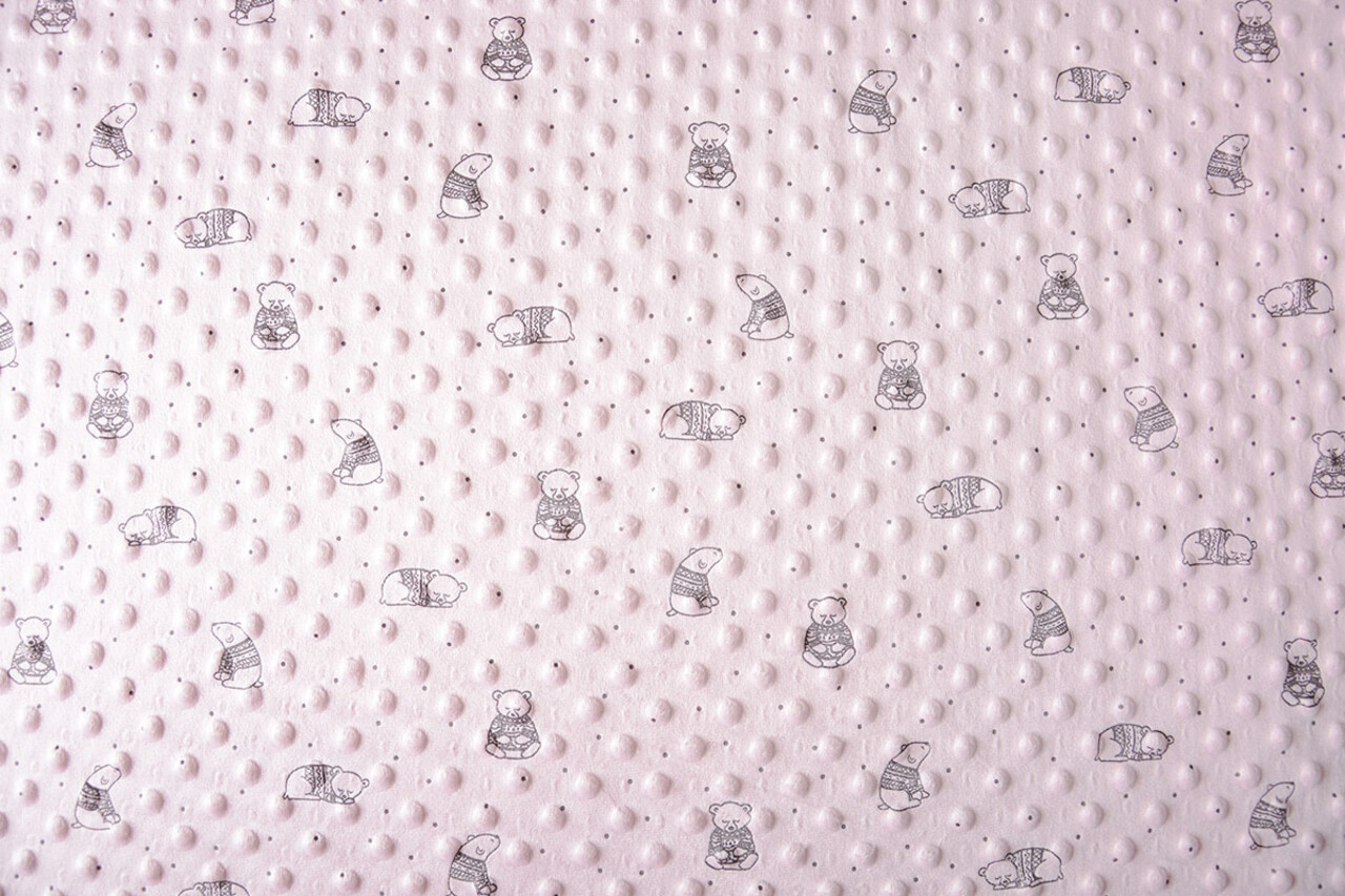 Bär Minky-Fleece Puderrosa