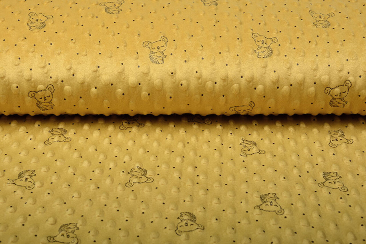 Koala Minky Fleece Ocher Koala Minky Fleece Ocher