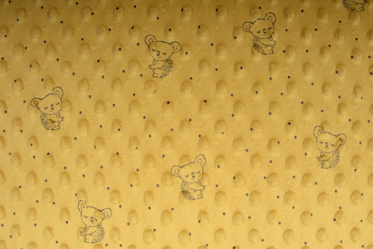 Koala Pile Minky Ocra Koala Pile Minky Ocra