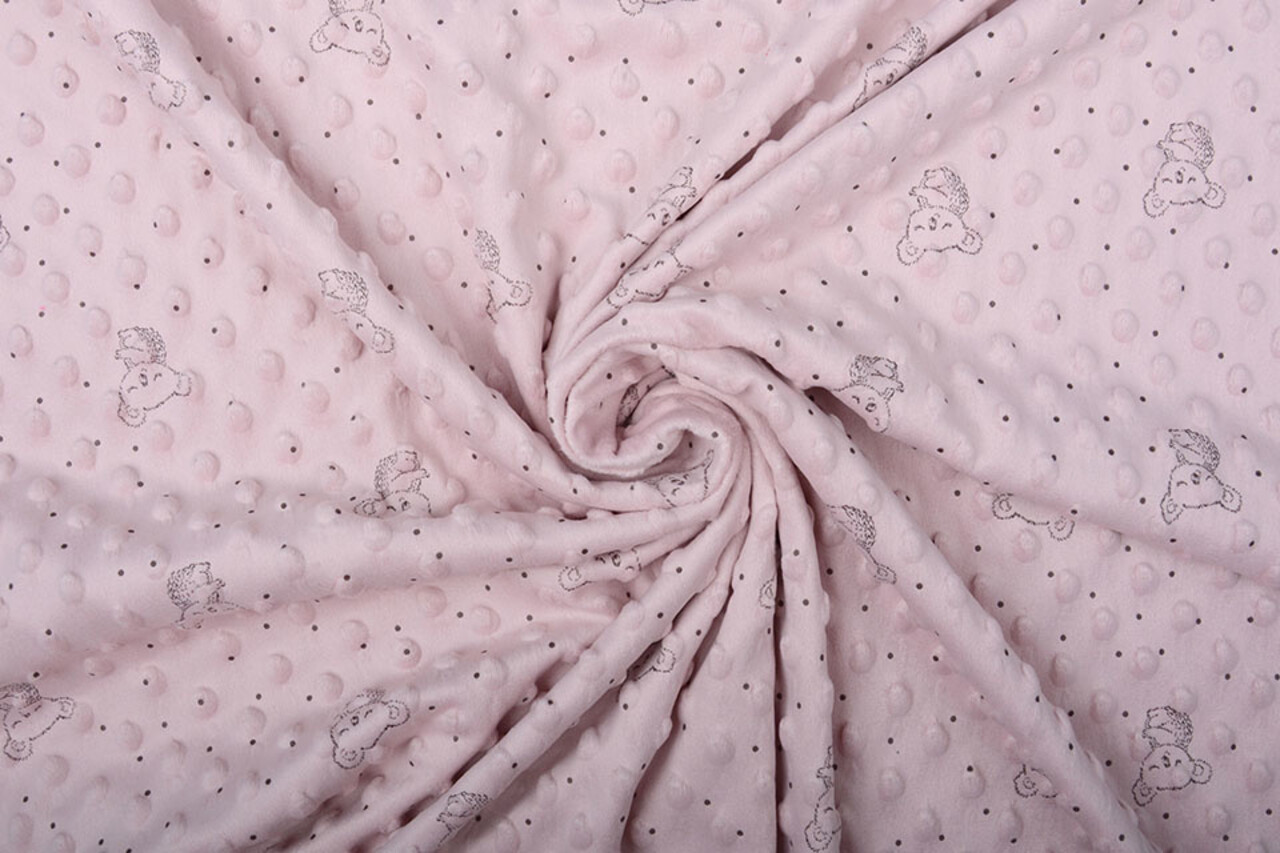 Koala Minky Fleece Poeder Roze Koala Minky Fleece Poeder Roze