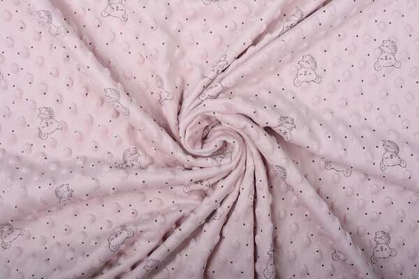 Koala Minky Fleece Poeder Roze Koala Minky Fleece Poeder Roze